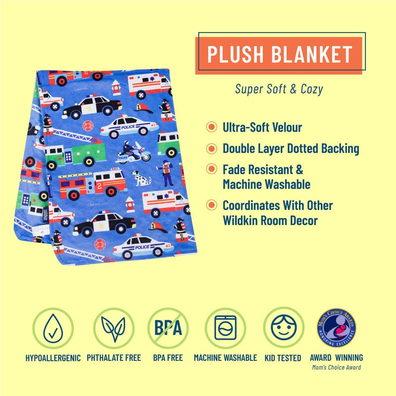 Wildkin Plush Baby Blanket â€“ Soft & Cozy Comfort, Ideal for Toddlers, Travel & Daycare - Heroes - Image 2